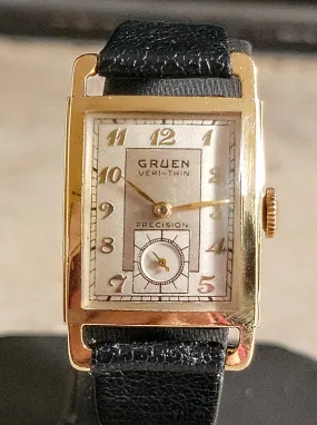 GRUEN Veri-Thin Precision Watch 14K GOLD 17 Jewels Cal. 430