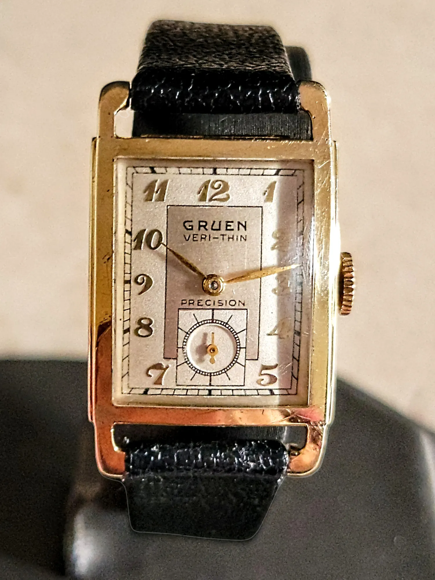 GRUEN Veri-Thin Precision Watch 14K GOLD 17 Jewels Cal. 430