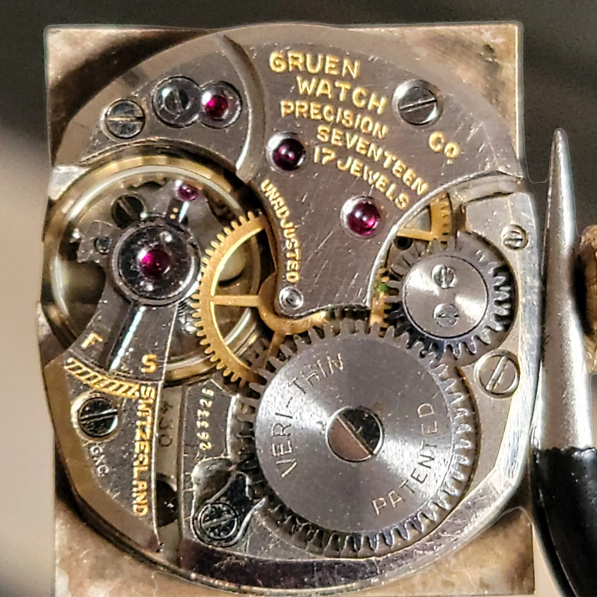 GRUEN Veri-Thin Precision Watch 14K GOLD 17 Jewels Cal. 430