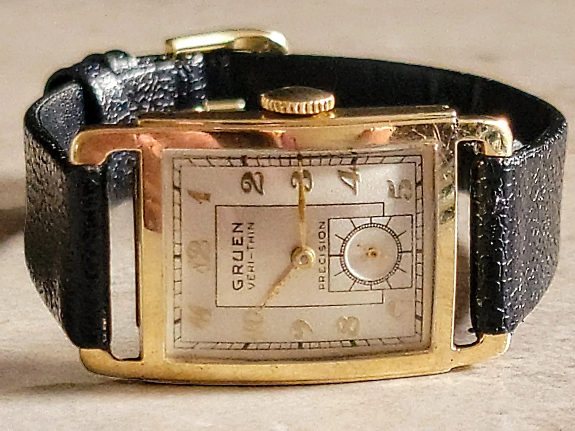 GRUEN Veri-Thin Precision Watch 14K GOLD 17 Jewels Cal. 430