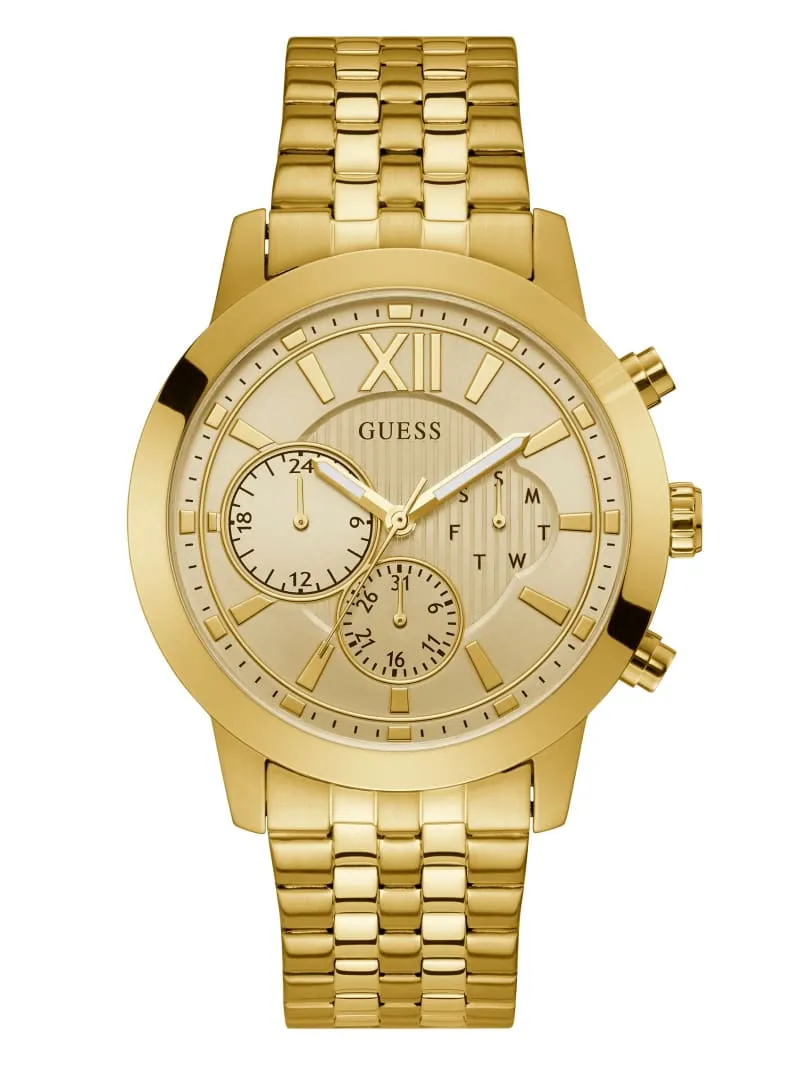 Guess GW0068G2 Gold-Tone Chrono-Look Multifunction Watch