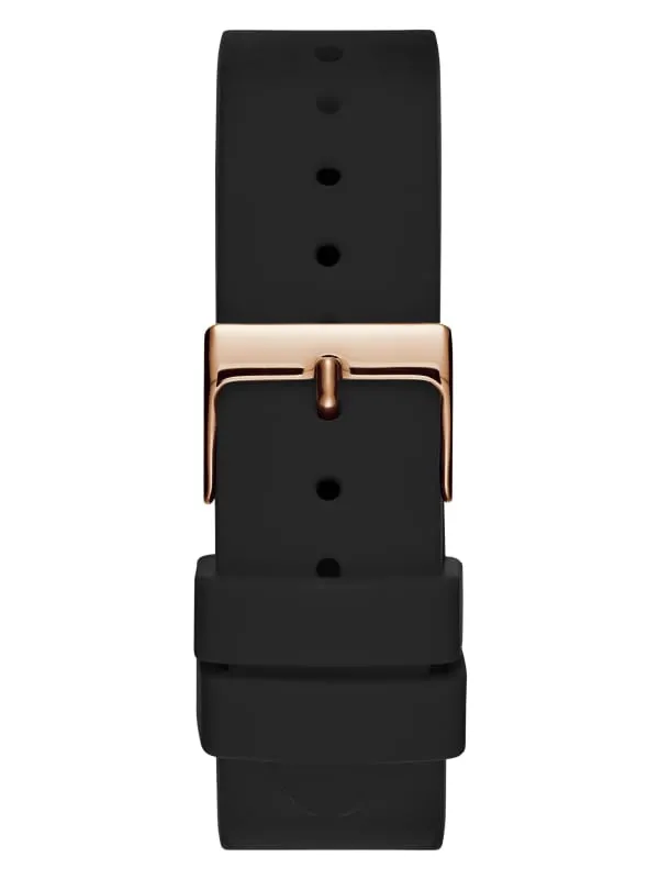 Guess U1135L4 Solar Black Silicone Strap Women Watches