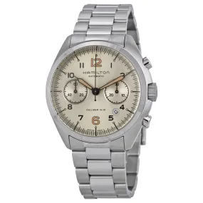Hamilton Khaki Pilot Pioneer Chronograph Automatic Ivory Dial Men's Watch H76416155