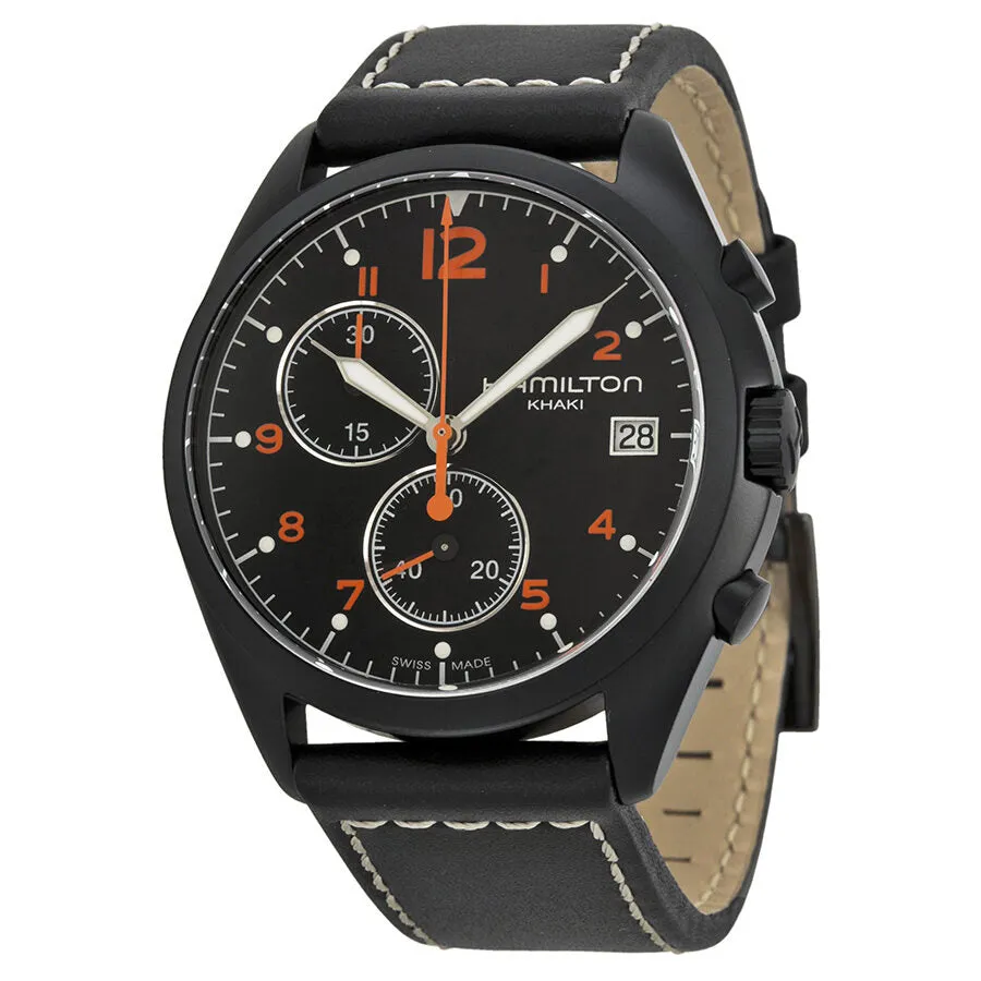 Hamilton Pilot Pioneer Chronograph Black Dial Men's Watch H76582733