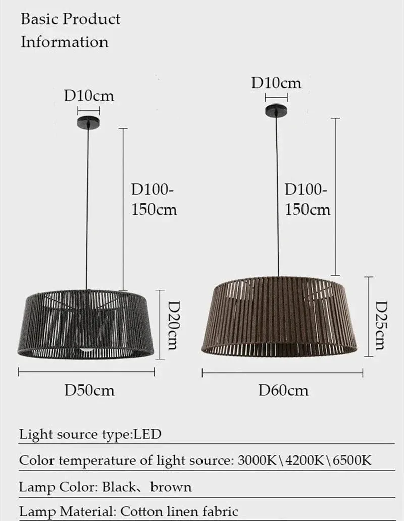 Handmade Woven Pendant Lamp