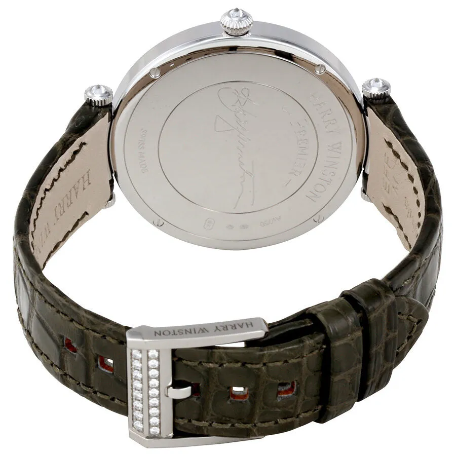Harry Winston Premier 36mm 18kt White Gold Diamond Ladies Watch PRNQHM36WW016