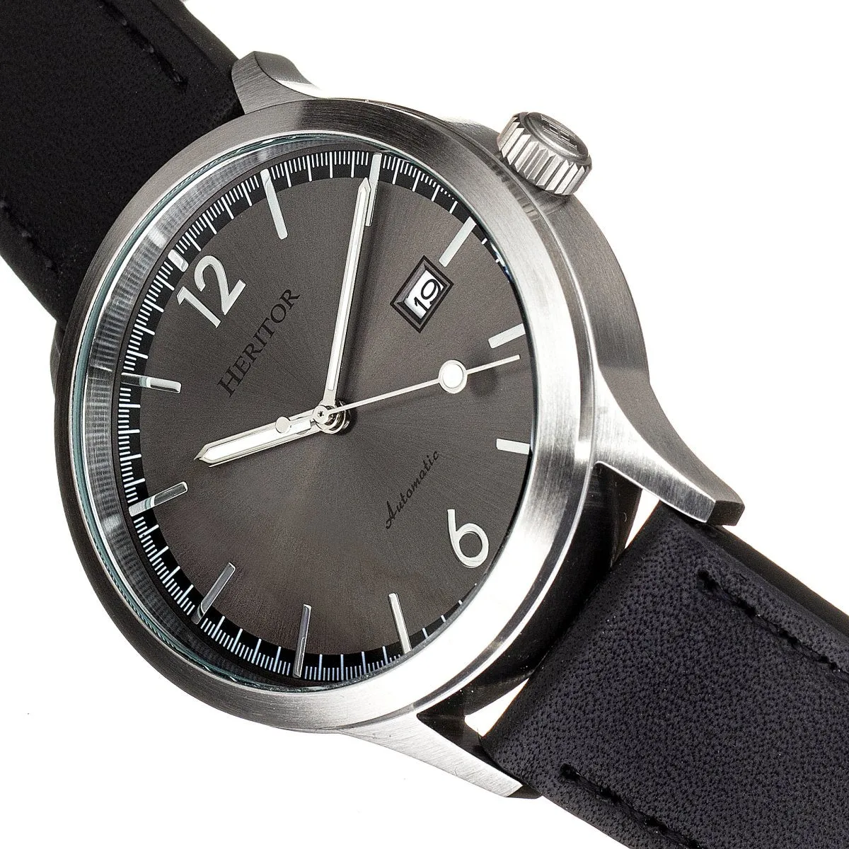 Heritor Automatic Becker Leather-Band Watch w/Date