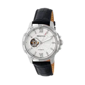 Heritor Automatic Bonavento Semi-Skeleton Leather-Band Watch