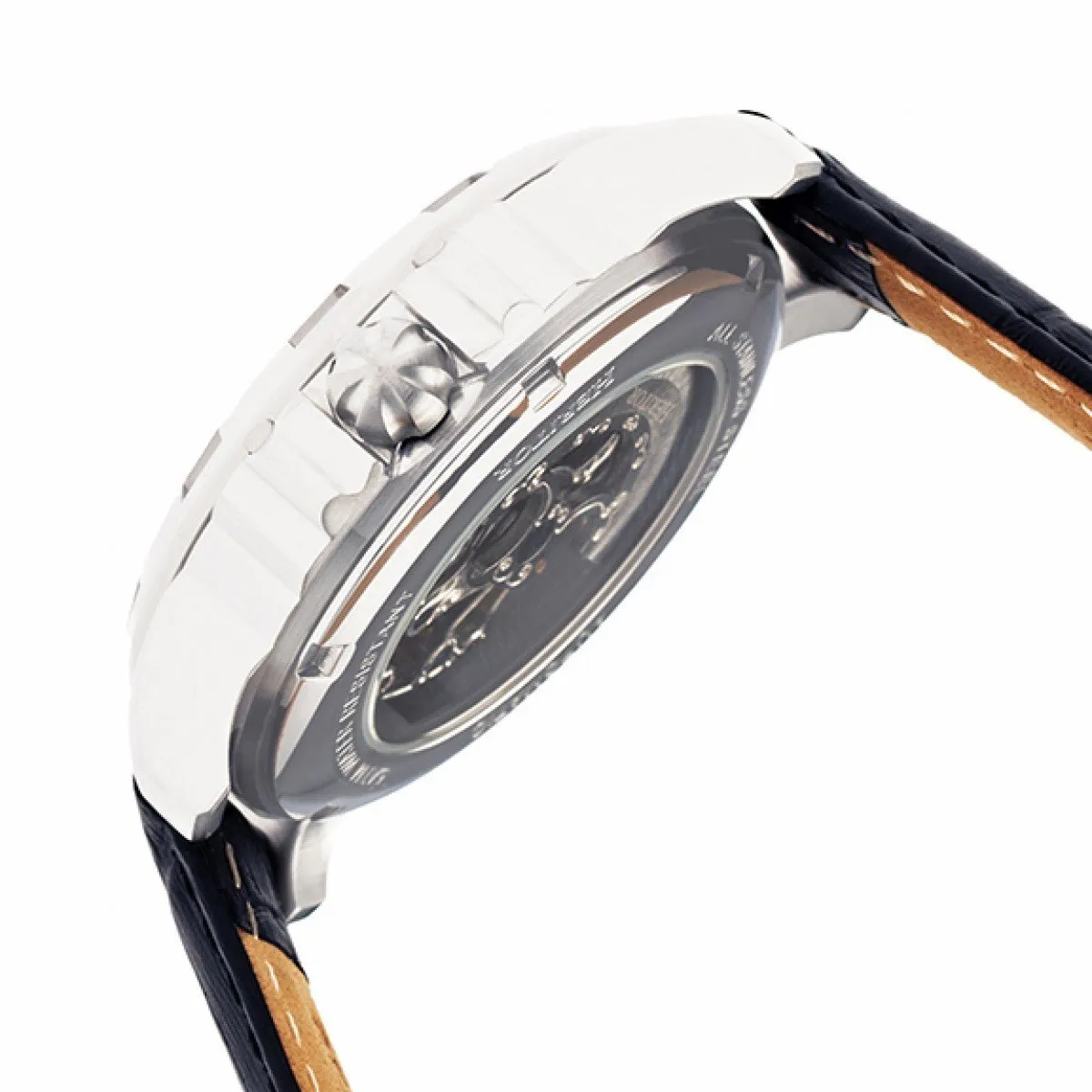 Heritor Automatic Bonavento Semi-Skeleton Leather-Band Watch