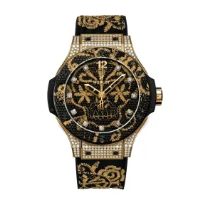 Hublot Big Bang Broderie 18k Yellow Gold Diamond Set Limited Edition Ladies Watch 343.VX.6580.NR.0804