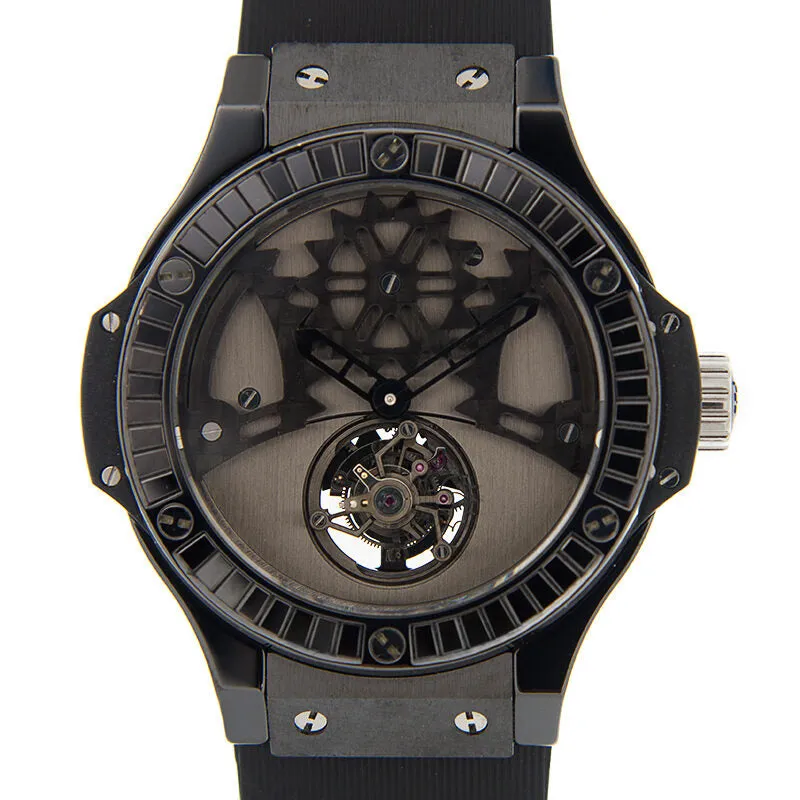 Hublot Big Bang Tourbillon Black Diamond Dial Men's Watch 305.CD.0002.RX.1900