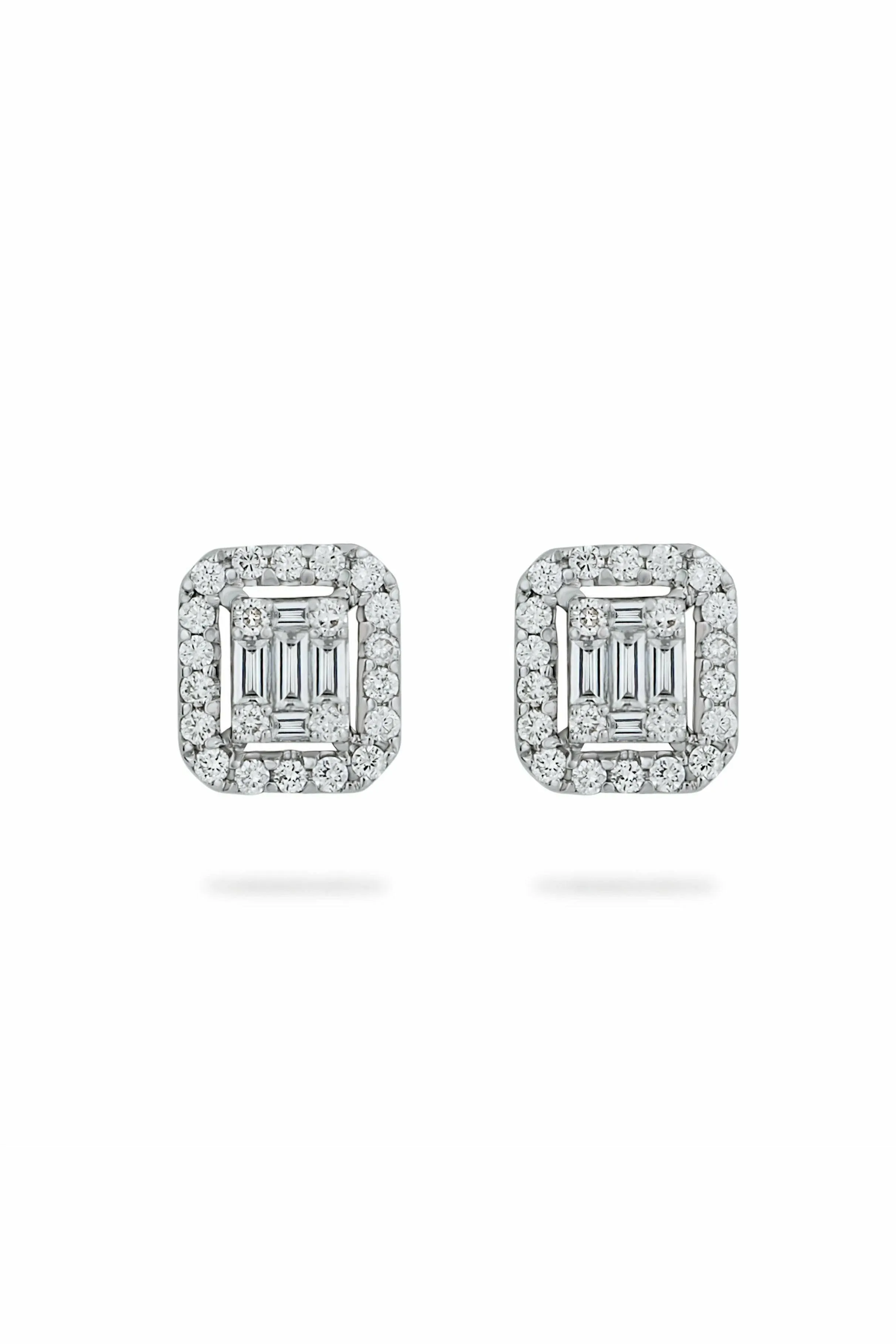 illusion diamond stud with halo