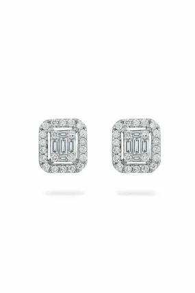illusion diamond stud with halo