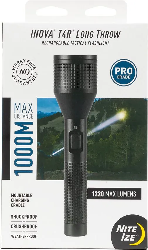 Inova T4R Long Throw Rechargeable Tactical Flashlight