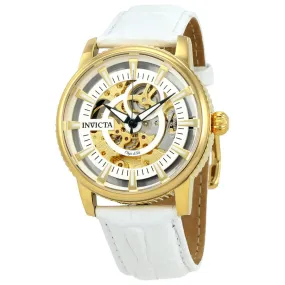 Invicta Objet D Art Automatic Silver Skeleton Dial Men's Watch 22643