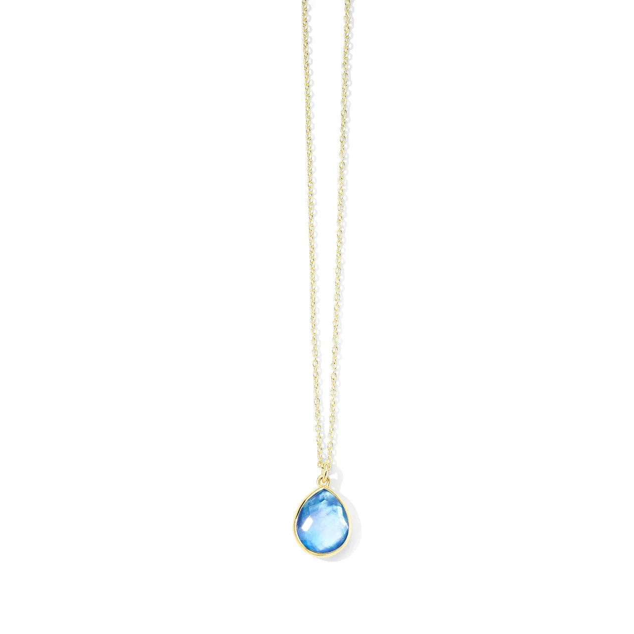 IPPOLITA Lapis Triplet Mini Teardrop Pendant Necklace in Yellow Gold - ROCK CANDY