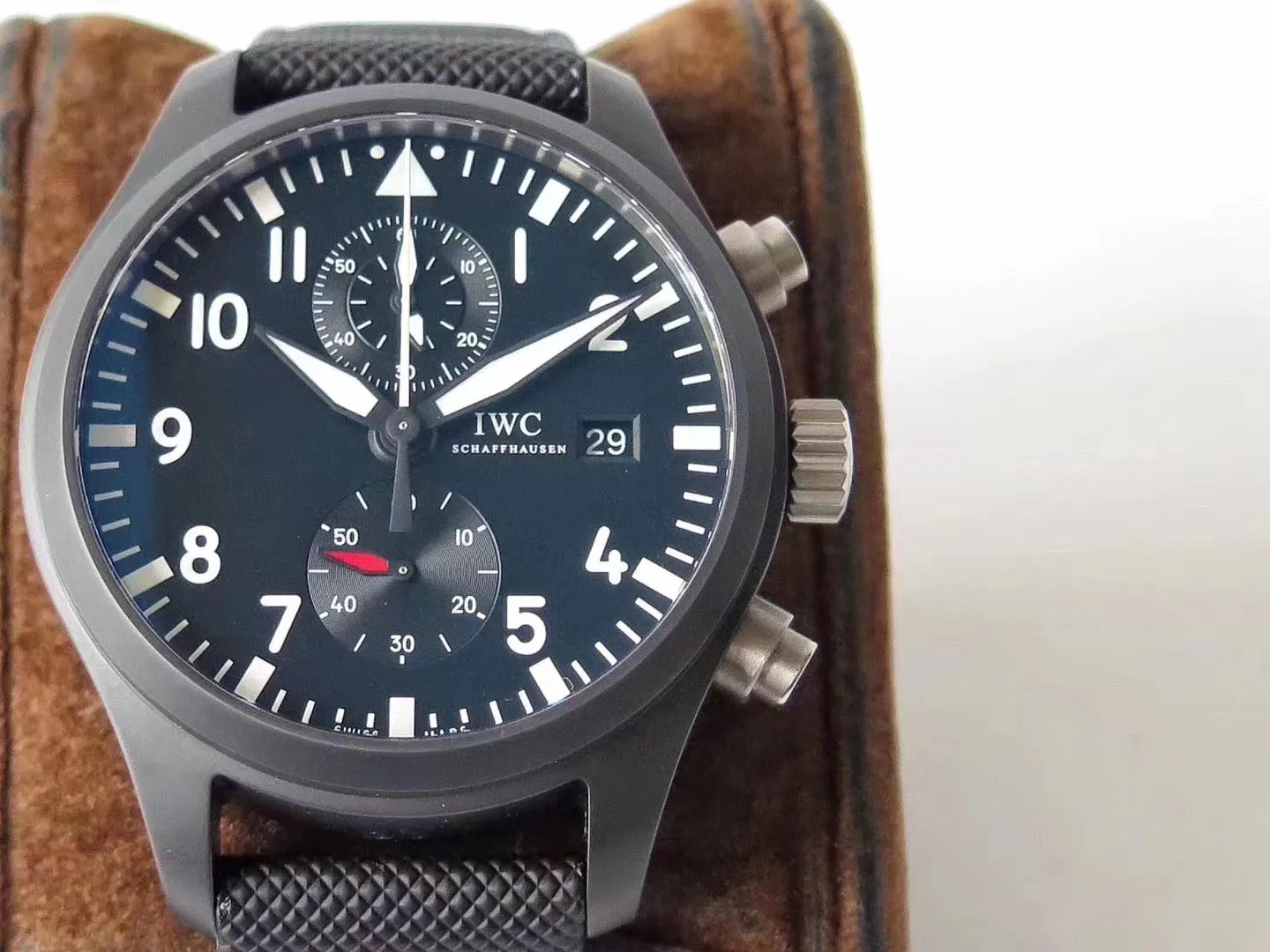 IWC Pilot Top Gun Movie Replica Chronograph IW389001 Ceramic Black Dial7750 2022