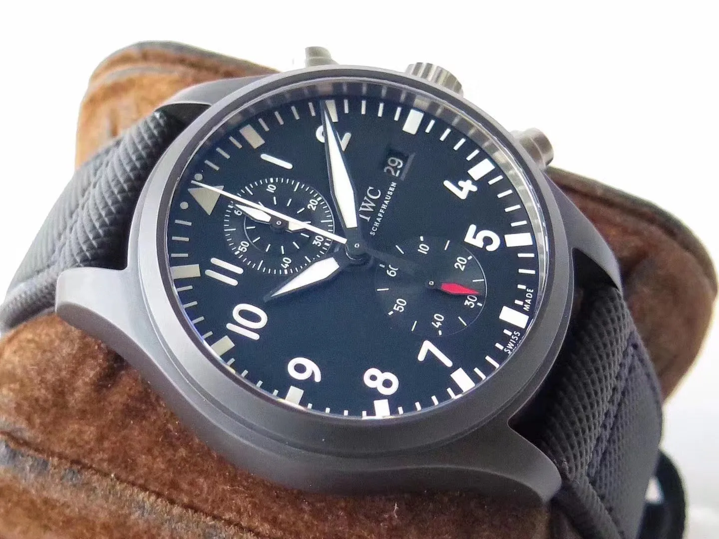 IWC Pilot Top Gun Movie Replica Chronograph IW389001 Ceramic Black Dial7750 2022