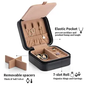 Jewelry Box Small for Rings Earrings with Mirror
