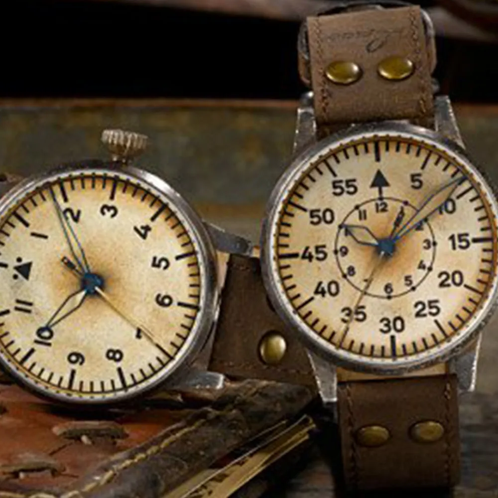 LACO PILOT WATCH ORIGINAL FLORENZ ERBSTÜCK 42 MM HANDWINDING