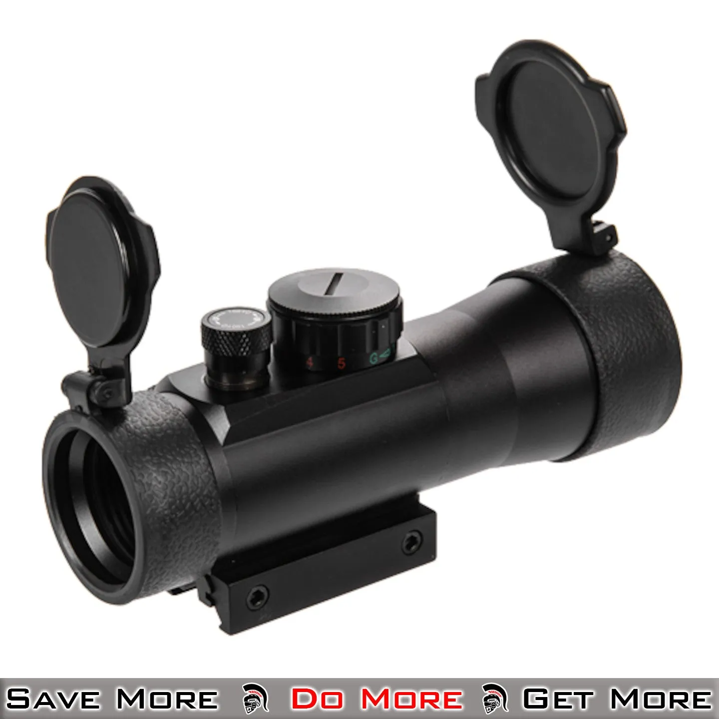Lancer Tactical 2X Magnification Red/Green Scope Black Sight for Airsoft Training Weapons