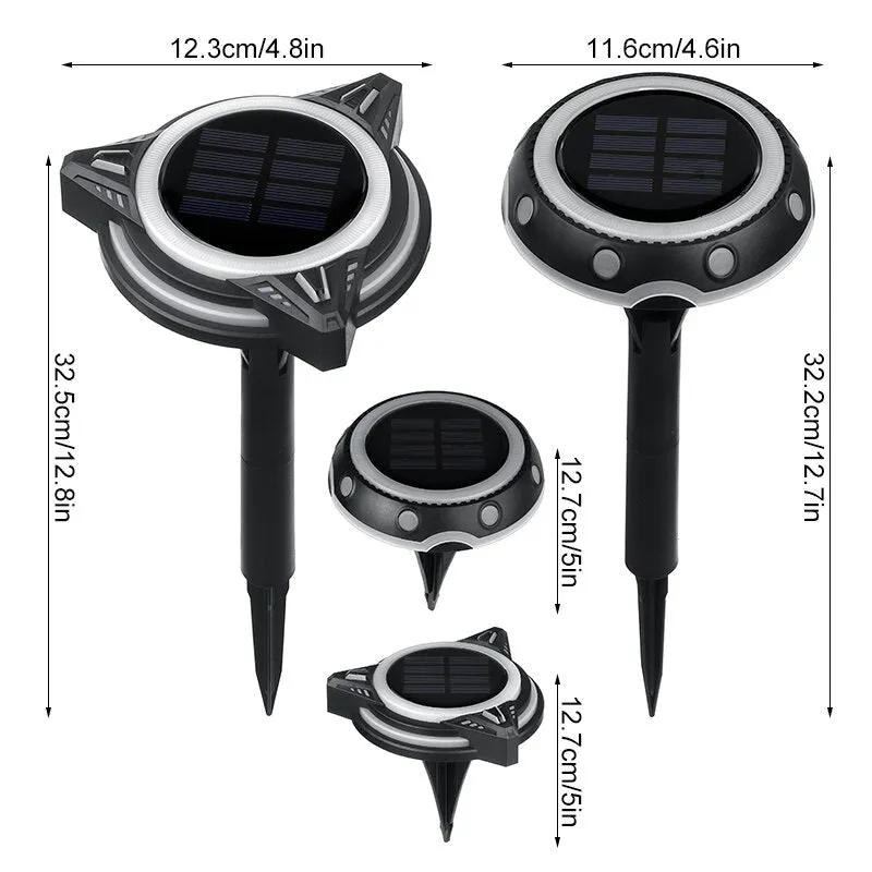 LED Solar Underground Lights - Waterproof Outdoor Garden Decoration, Plastic Lawn Landscape Lighting