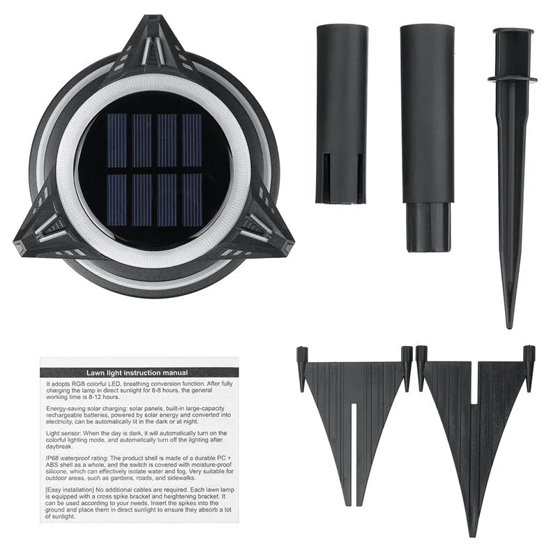 LED Solar Underground Lights - Waterproof Outdoor Garden Decoration, Plastic Lawn Landscape Lighting