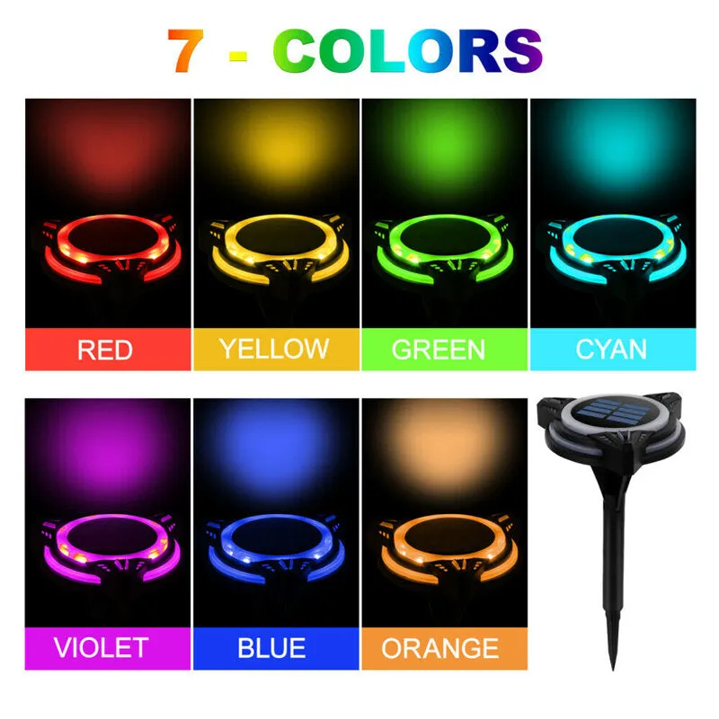 LED Solar Underground Lights - Waterproof Outdoor Garden Decoration, Plastic Lawn Landscape Lighting