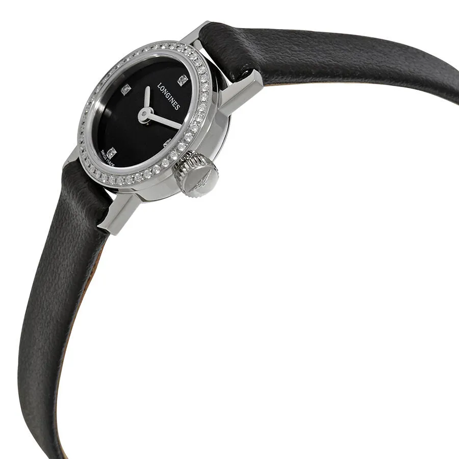 Longines Mini Black Dial Diamond Ladies Watch L23030572