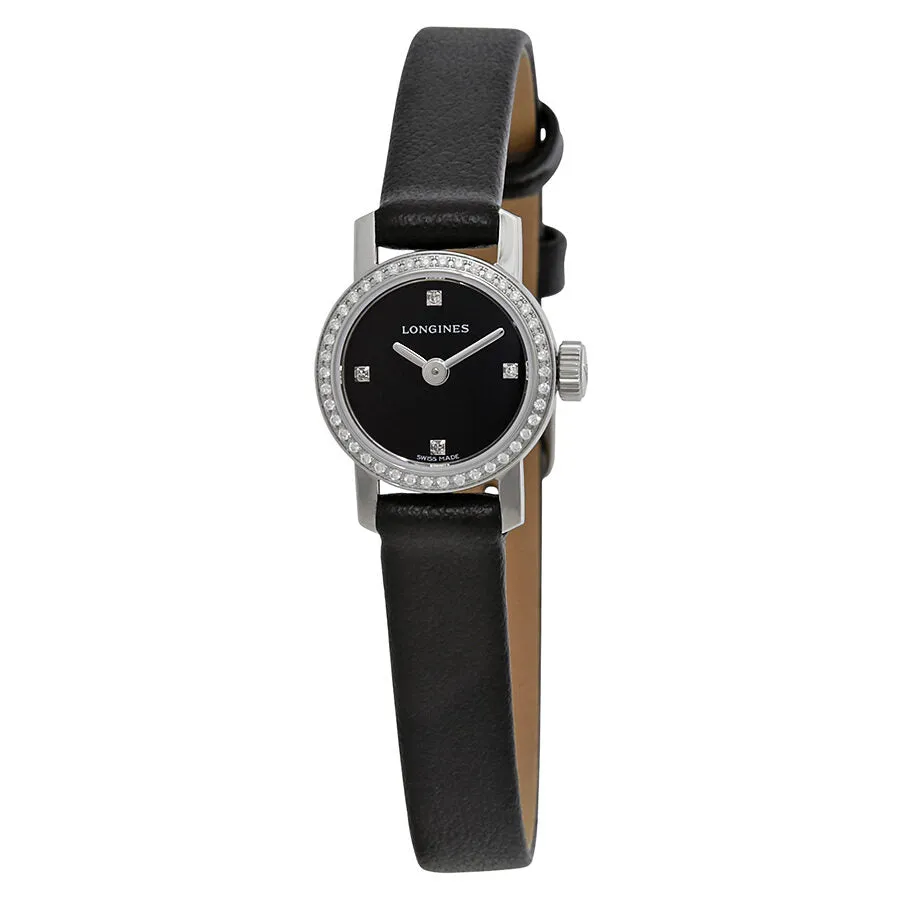 Longines Mini Black Dial Diamond Ladies Watch L23030572