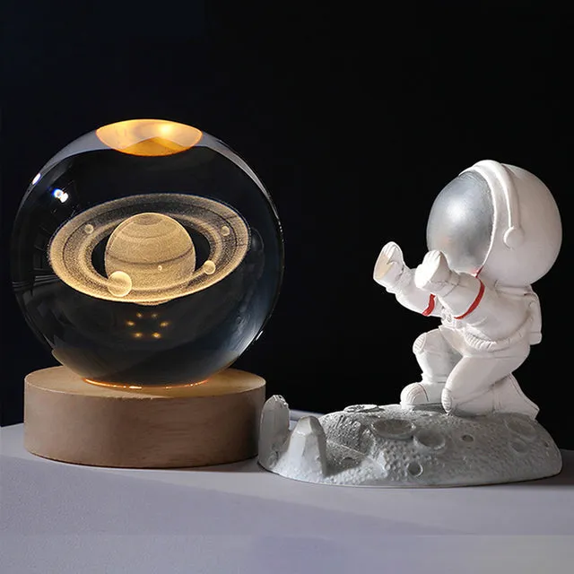 Luminous 3D Glowing Crystal Ball