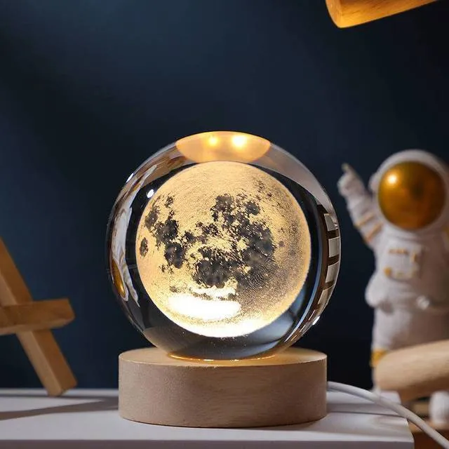Luminous 3D Glowing Crystal Ball
