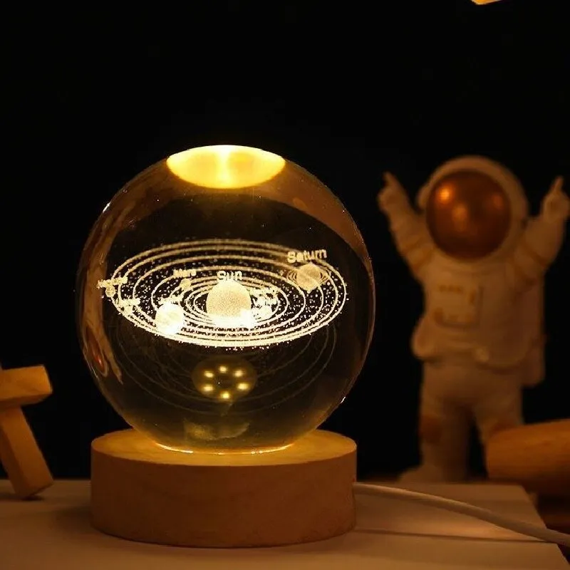 Luminous 3D Glowing Crystal Ball