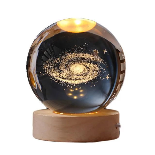 Luminous 3D Glowing Crystal Ball