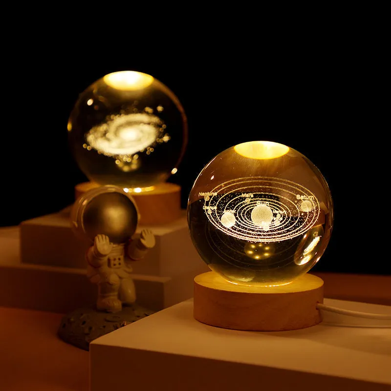 Luminous 3D Glowing Crystal Ball