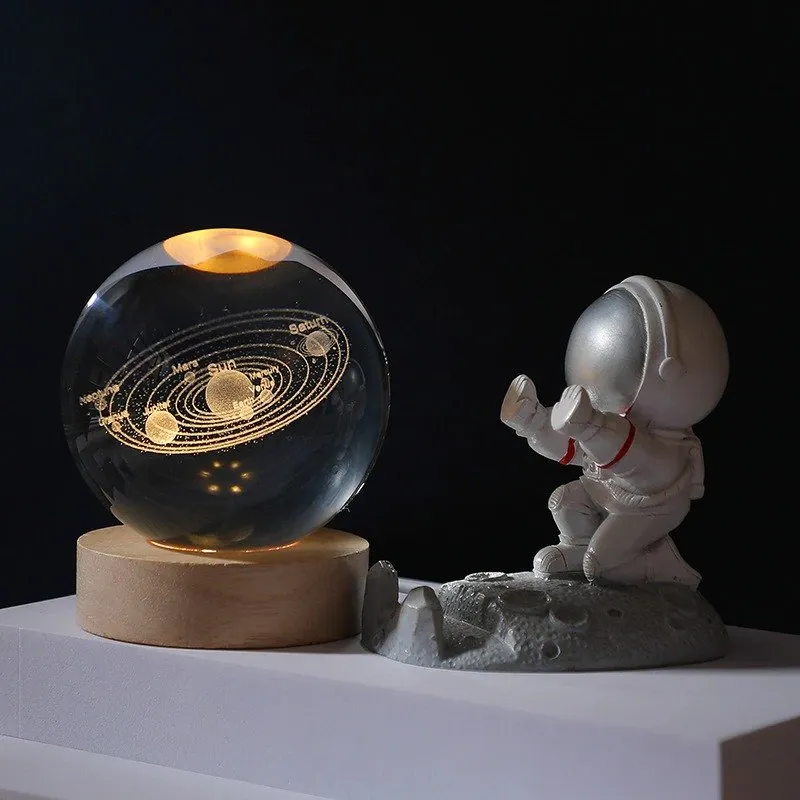 Luminous 3D Glowing Crystal Ball