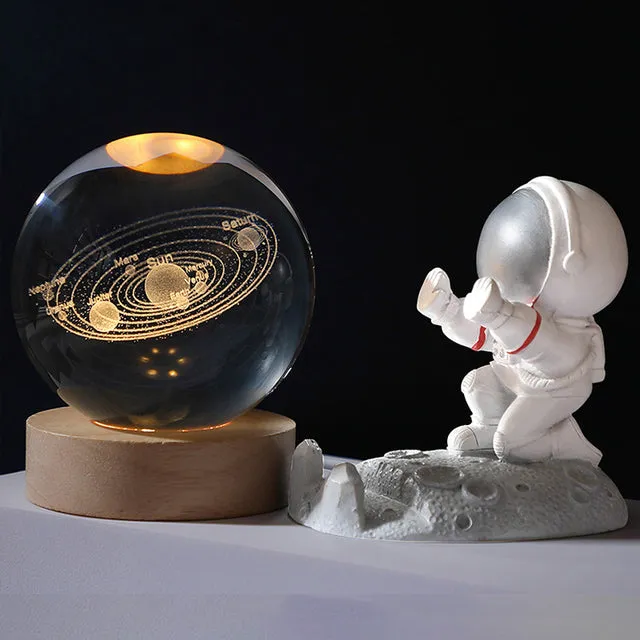 Luminous 3D Glowing Crystal Ball