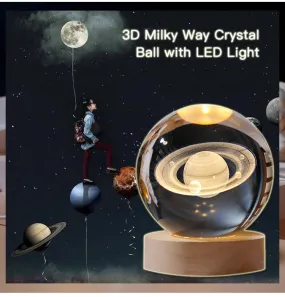 Luminous 3D Glowing Crystal Ball