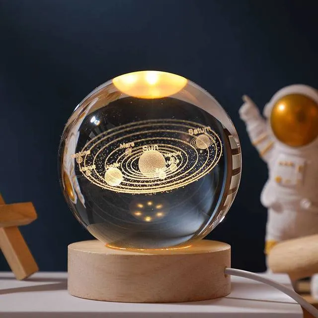 Luminous 3D Glowing Crystal Ball