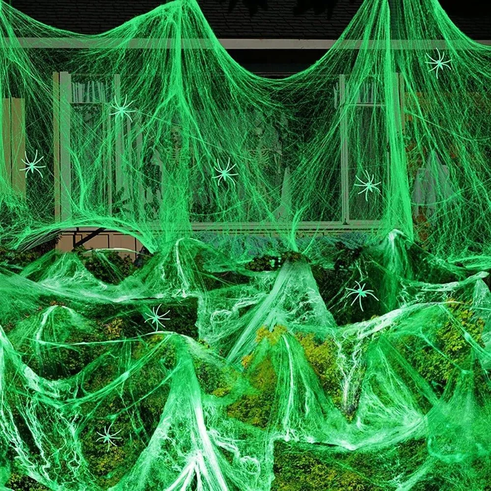 Luminous Spider Web - Glow-in-the-Dark Décor