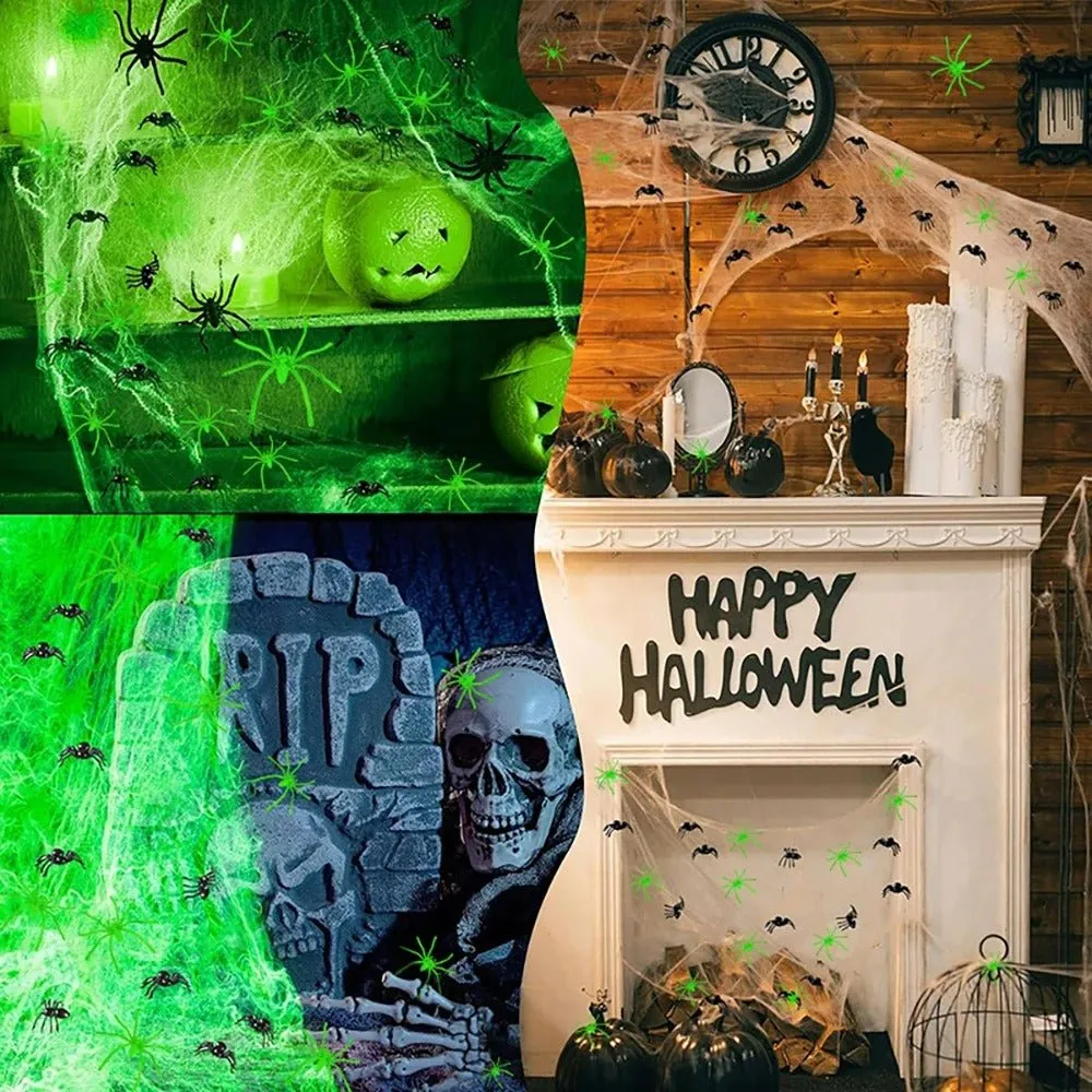 Luminous Spider Web - Glow-in-the-Dark Décor