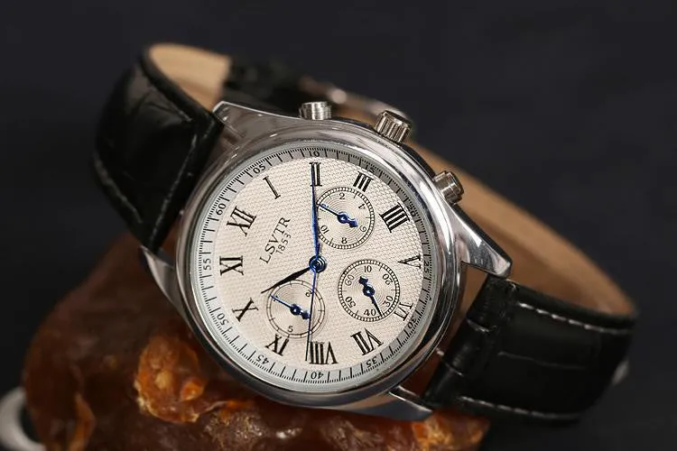 Luxury Brand Mens Watches Fashion Genuine Leather Business Quartz Men Watch 3ATM Sports Waterproof Wristwatch