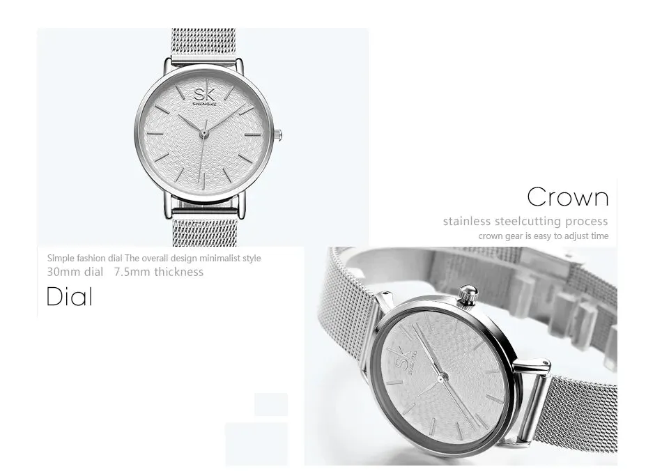 Luxury Slim Stainless Steel Women's Watch