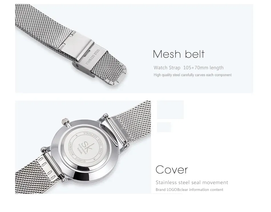 Luxury Slim Stainless Steel Women's Watch