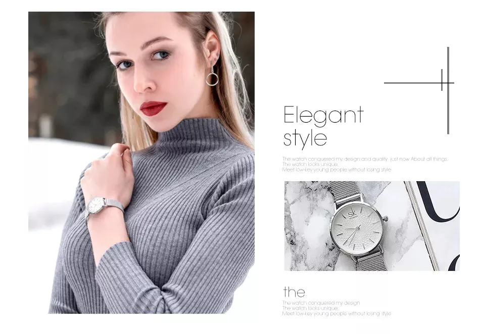 Luxury Slim Stainless Steel Women's Watch
