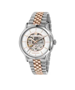 Maserati Epoca Two Tone Stainless Steel Silver Skeleton Dial Automatic R8823118011 100M Men's Watch