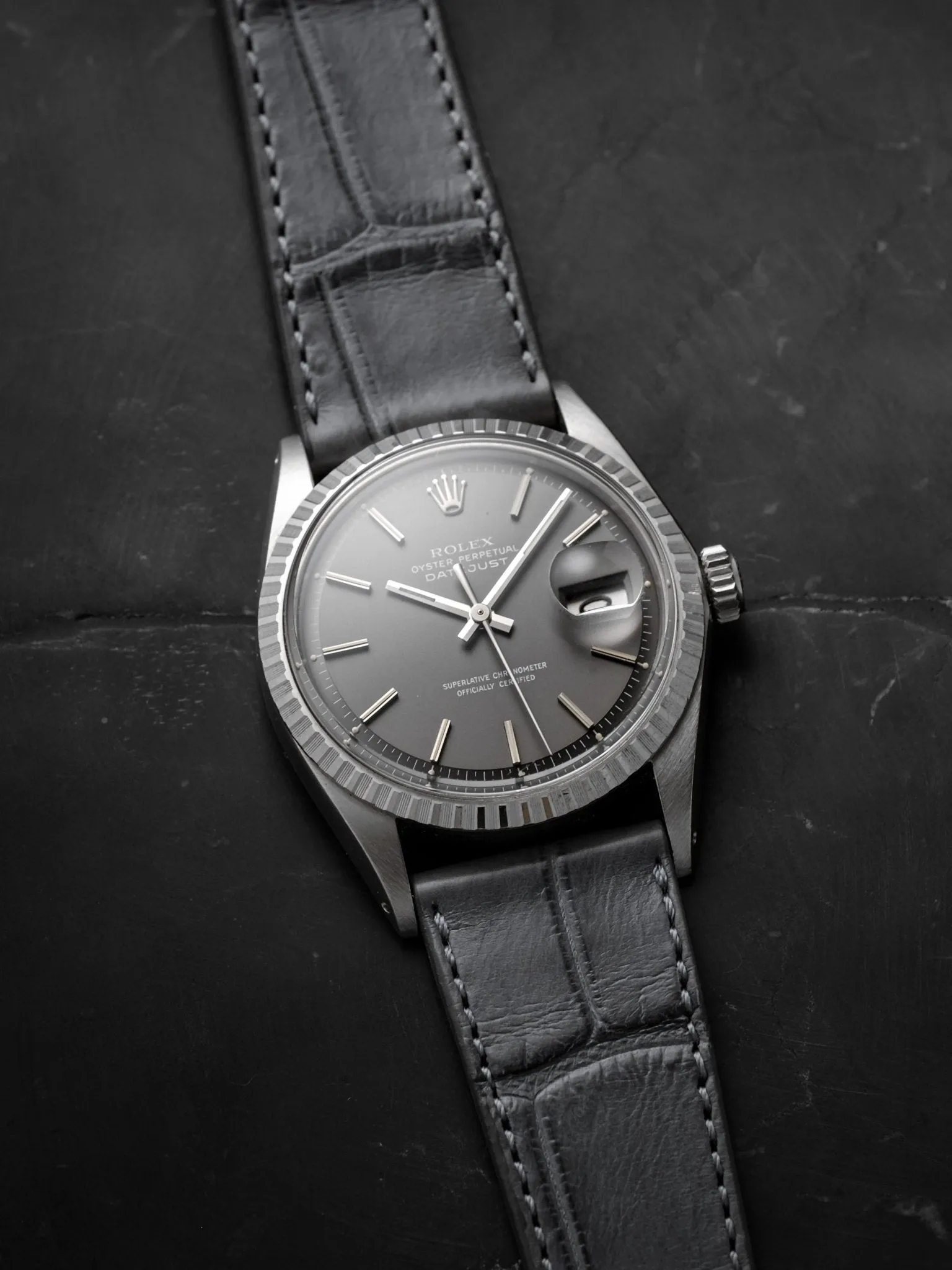 Matte Grey Alligator