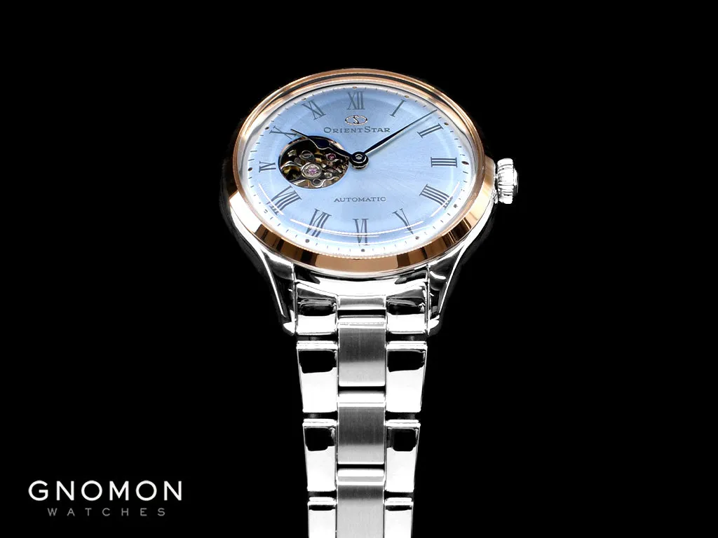 Mechanical Classic Semi Skeleton Ladies Light Blue - Ltd Ed 400pcs Ref. RE-ND0020L