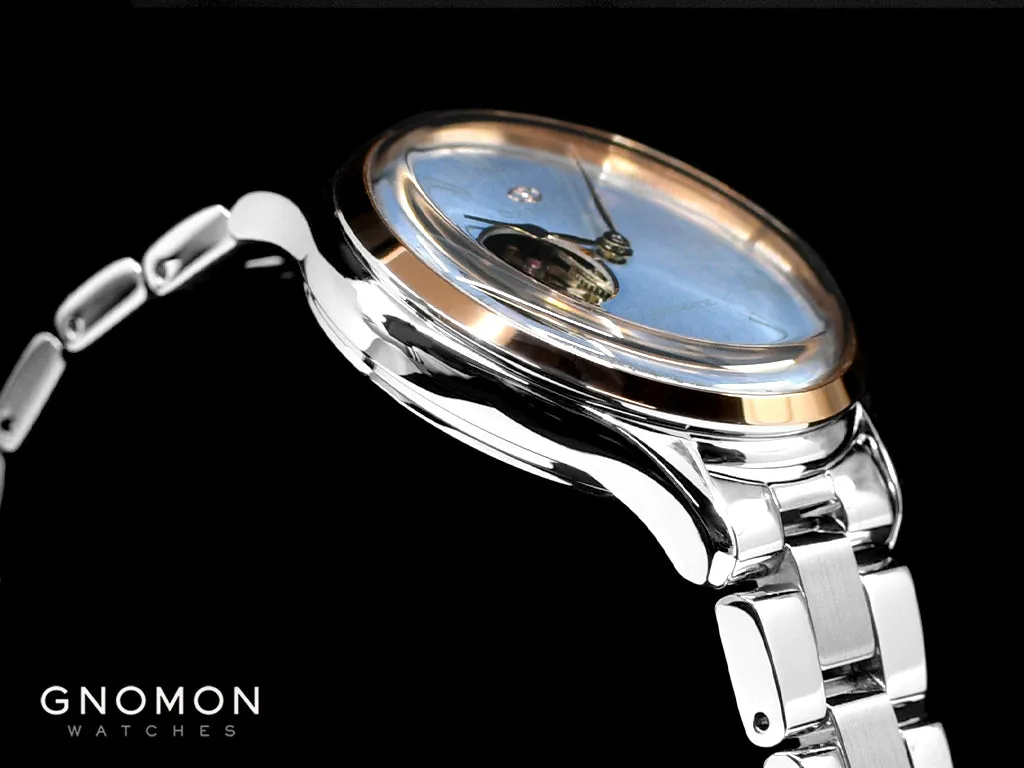 Mechanical Classic Semi Skeleton Ladies Light Blue - Ltd Ed 400pcs Ref. RE-ND0020L