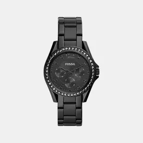 Men Black Stainless Steel Multi-Function Watch ES4519I